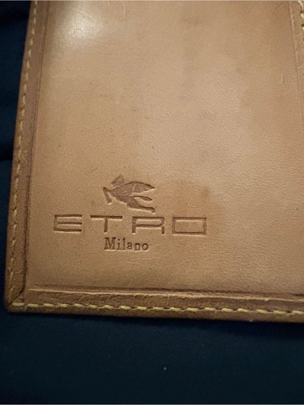 ETRO 1994 Milano Paisley Accordion Tobacco Leather Collector Wallet - Picture 9 of 12